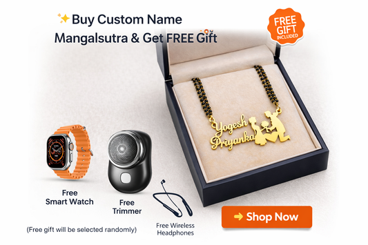 Custom couple Name mangalsutra Combo buy 1 get 1 free gift