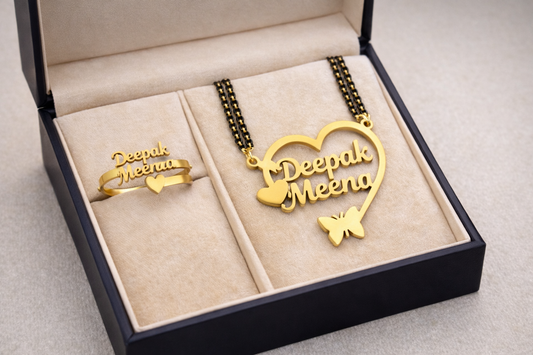 Custom couple Name mangalsutra – Combo mangalsutra or ring