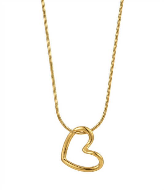 Minimalist Gold Heart Pendant Necklace